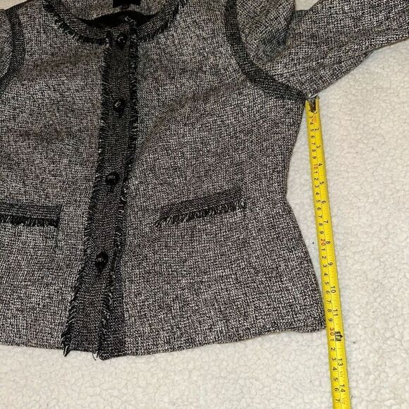 The Limited Women’s Gray Black Tweed Blazer Jacket Large EUC - Picture 10 of 12